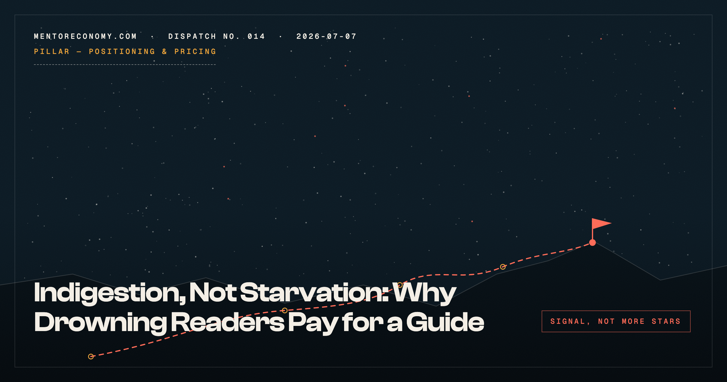 Indigestion, Not Starvation: Why Drowning Readers Pay for a Guide