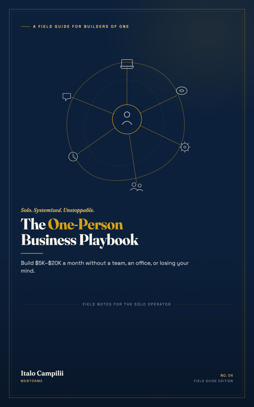 Cover of The One-Person Business Playbook by Italo Campilii